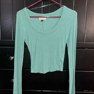 Green Ribbed Longsleeve